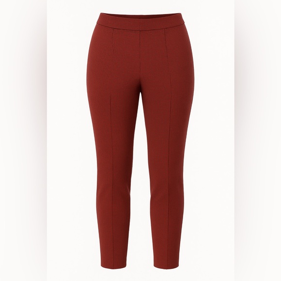 Talbots Size M — Classic burgundy/red micro houndstooth-pattern dress pants. - Picture 2 of 8